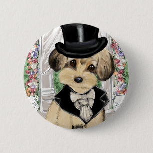 BADGE ROND 5 CM YORKIE POO