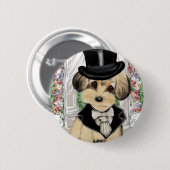 BADGE ROND 5 CM YORKIE POO (Devant & derrière)