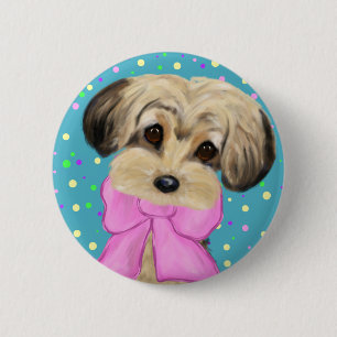 Badge Rond 5 Cm Yorkie Poo