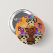 Badge Rond 5 Cm Yorkie Poo (Devant & derrière)