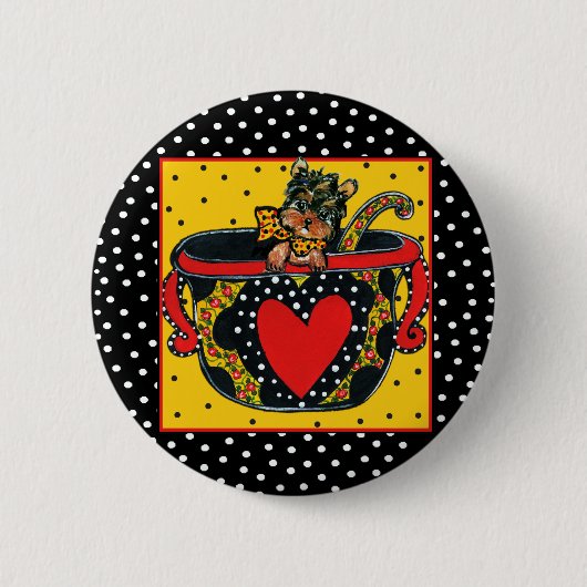 Badge Rond 5 Cm Yorkie Poo (Devant)