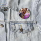 Badge Rond 5 Cm Yorkshire Terrier (En situation)