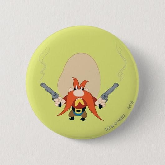 Badge Rond 5 Cm Yosemite Sam Reculez (Devant)
