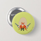 Badge Rond 5 Cm Yosemite Sam Reculez (Devant & derrière)