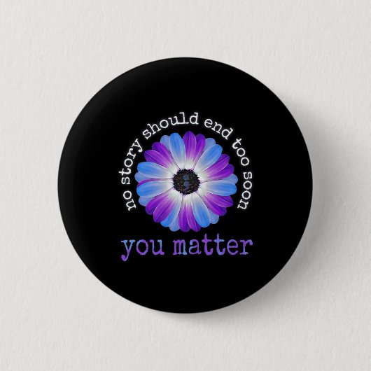 Badge Rond 5 Cm Your Life Problems Suicide Prevention Awareness Da (Devant)