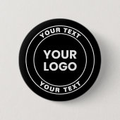 Badge Rond 5 Cm Your Uploaded Logo + Bold Circular Text  (Devant)