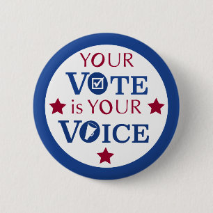 Badge Rond 5 Cm Your Vote is Your Voice