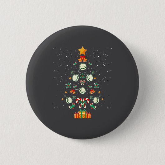 Badge Rond 5 Cm Yoyo Christmas Tree Xmas (Devant)