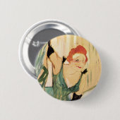 Badge Rond 5 Cm Yvette Guilbert, Henri de Toulouse-Lautrec (Devant & derrière)