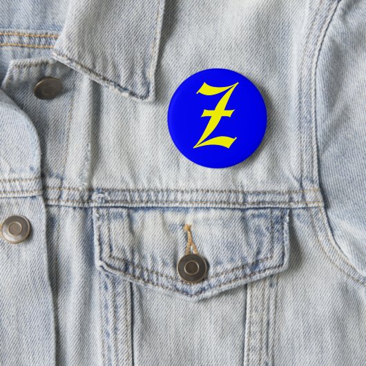 BADGE ROND 5 CM Z - ANCIEN ANGLAIS (En situation)