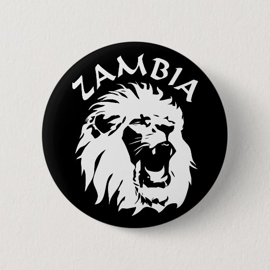 Badge Rond 5 Cm Zambie Lion (Devant)