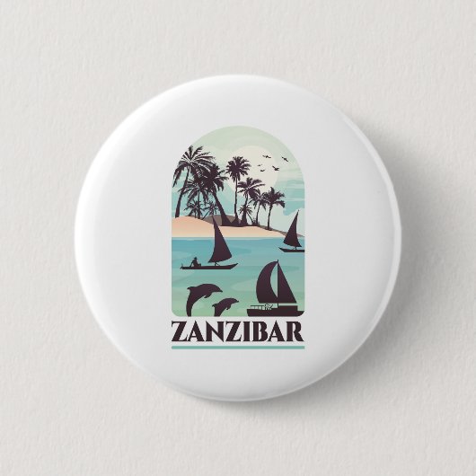 Badge Rond 5 Cm Zanzibar (Devant)