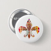 Badge Rond 5 Cm ZazzleRocks : Série Fleur-De-Lis (Devant & derrière)