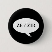BADGE ROND 5 CM ZE ZIR PRONOUNS PATCH (Devant)