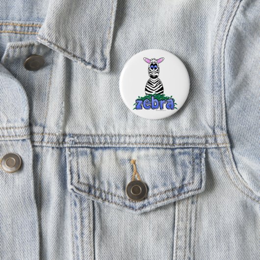 BADGE ROND 5 CM ZEBRA (En situation)