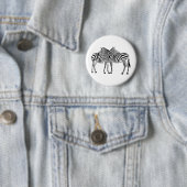 Badge Rond 5 Cm Zebra Love (En situation)
