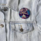 Badge Rond 5 Cm Zebra Party Animal (En situation)