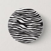 Badge Rond 5 Cm Zebra Print, Zebra Stripes, Noir Et Blanc (Devant)