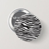 Badge Rond 5 Cm Zebra Print, Zebra Stripes, Noir Et Blanc (Devant & derrière)