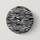 Badge Rond 5 Cm Zebra Print, Zebra Stripes, Noir Et Blanc (Devant)