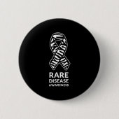 Badge Rond 5 Cm Zebra Ribbon Sensibilisation Rare Maladie Minimali (Devant)