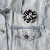 Badge Rond 5 Cm Zebra Stripes Motif Thunder_Cove (En situation)