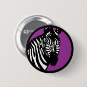 Badge Rond 5 Cm zèbre. (Devant & derrière)