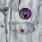 Badge Rond 5 Cm zèbre. (En situation)