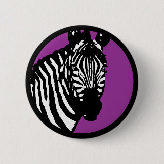 Badge Rond 5 Cm zèbre.