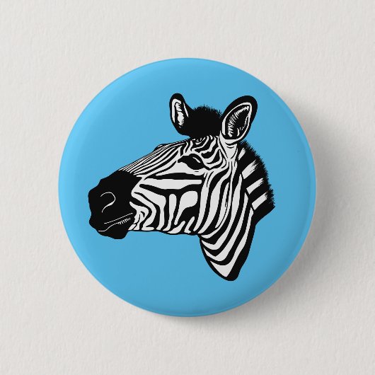 Badge Rond 5 Cm Zèbre (Devant)
