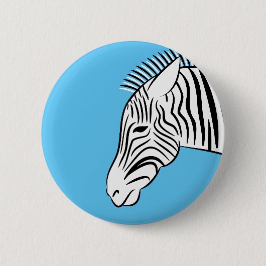 Badge Rond 5 Cm Zèbre (Devant)