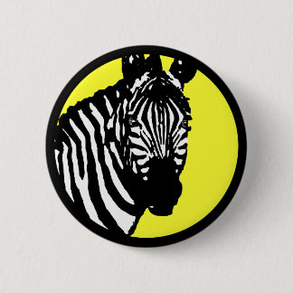 Badge Rond 5 Cm zèbre. couleur cercle personnalisable.