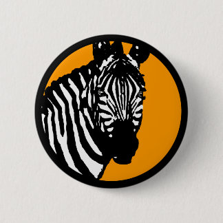 Badge Rond 5 Cm zèbre. couleur cercle personnalisable.