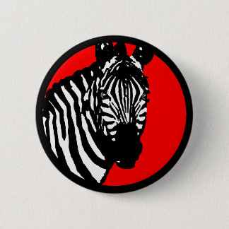 Badge Rond 5 Cm zèbre. couleur cercle personnalisable.