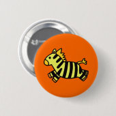 Badge Rond 5 Cm Zèbre mignon (Devant & derrière)