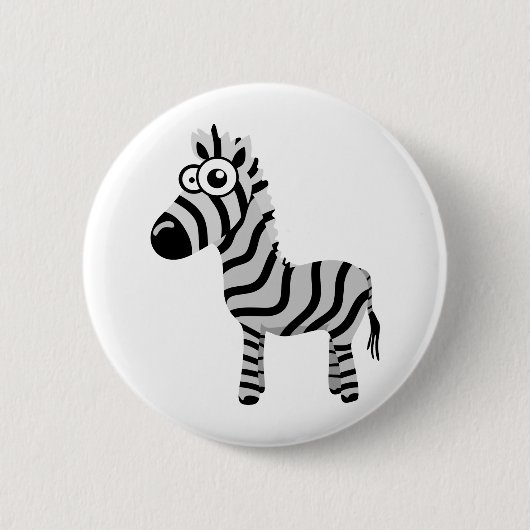 Badge Rond 5 Cm Zèbre mignon (Devant)