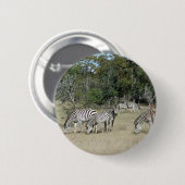 Badge Rond 5 Cm Zèbres (Devant & derrière)