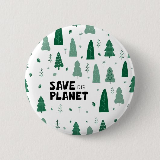 Badge Rond 5 Cm Zéro déchets| Soutien écologique durable (Devant)