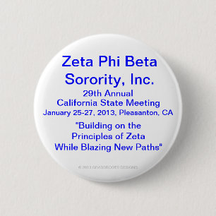 Badge Rond 5 Cm Zeta Phi Beta Sorority, Inc., 29ème réunion