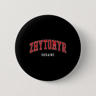 Badge Rond 5 Cm Zhytomyr Ukraine Collège Style Universitaire