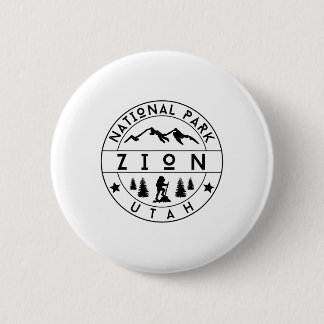 Badge Rond 5 Cm Zion National Park Utah Hiker Nature Hiking Outdoo