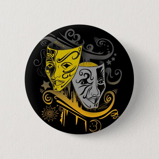 Badge Rond 5 Cm Zodiac - Gemini (Devant)