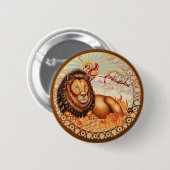 Badge Rond 5 Cm Zodiac Leo - Customisez-le ! (Devant & derrière)