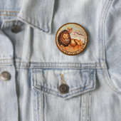 Badge Rond 5 Cm Zodiac Leo - Customisez-le ! (En situation)