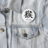 Badge Rond 5 Cm Zodiaque chinois - singe (En situation)