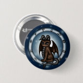 Badge Rond 5 Cm Zodiaque de Taureau de dragon (Devant & derrière)
