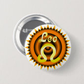 Badge Rond 5 Cm Zodiaque Lion (Devant & derrière)