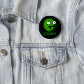 Badge Rond 5 Cm Zomb-E Drôle Halloween Zombie Alphabet Pun (En situation)