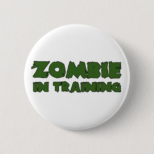 Badge Rond 5 Cm Zombi dans la formation (Devant)