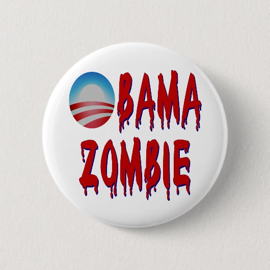Badge Rond 5 Cm Zombi d'Obama (Devant)